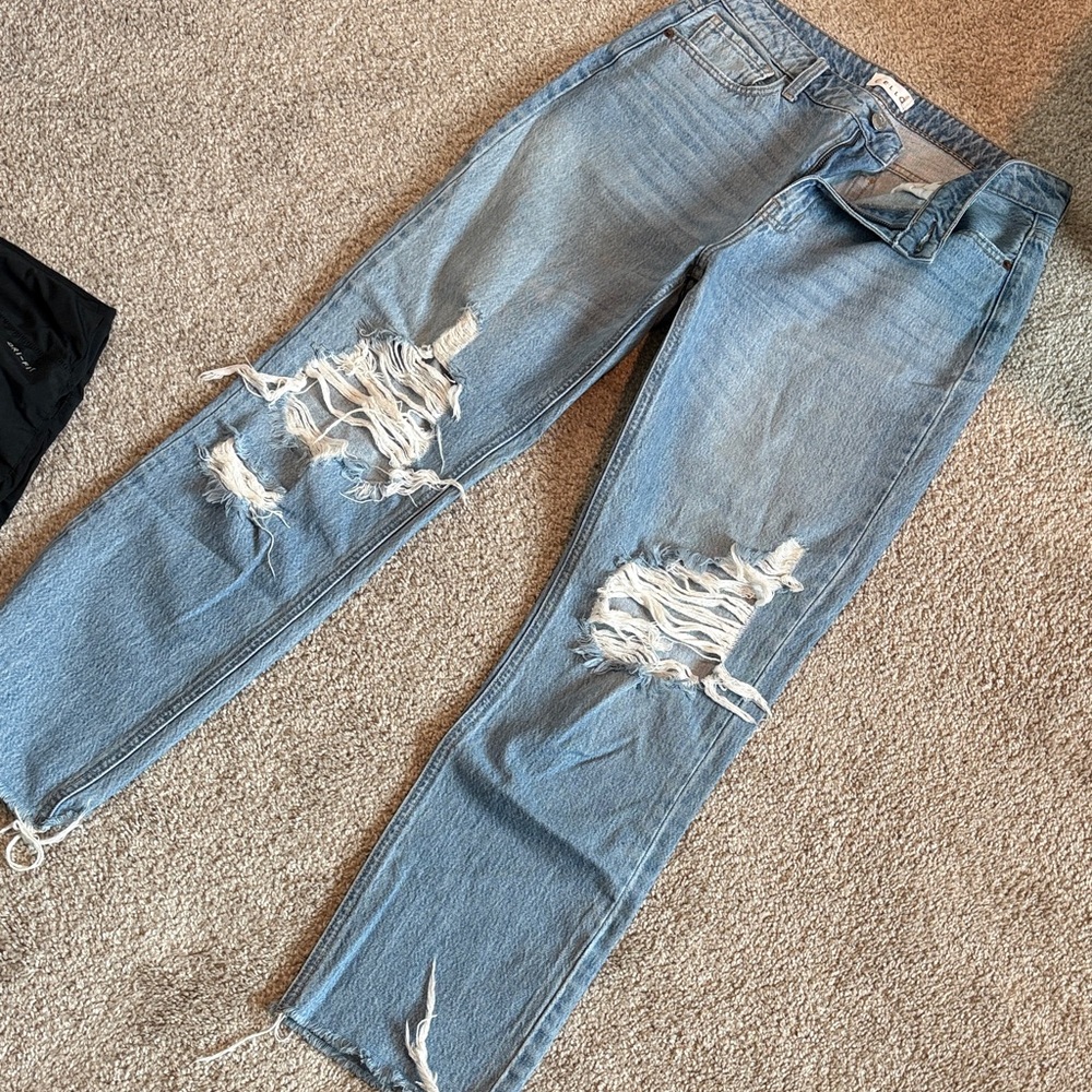 Women’s Light Blue Distressed Ripped Jeans